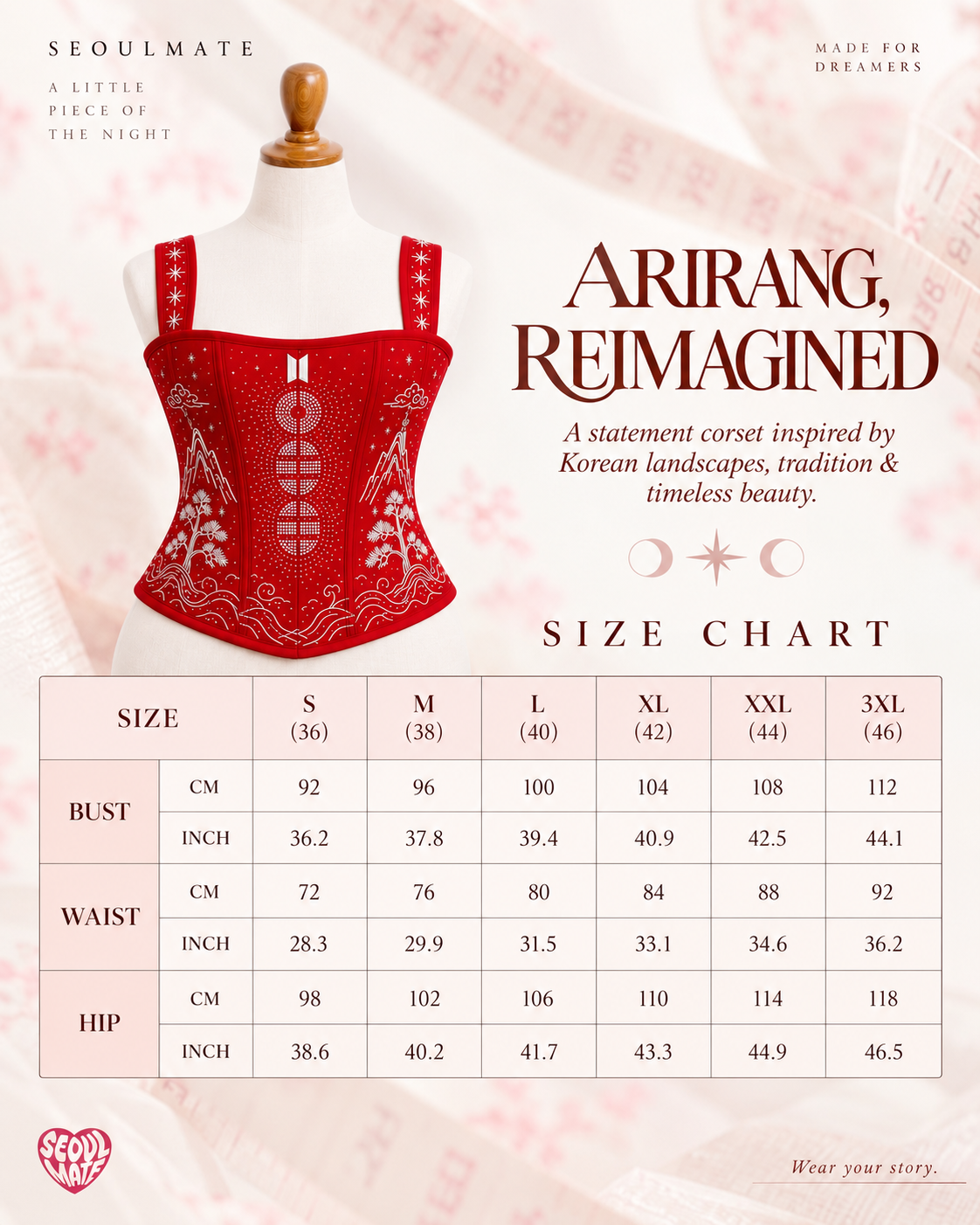 BTS Arirang Corset (Plus Sizes Available)