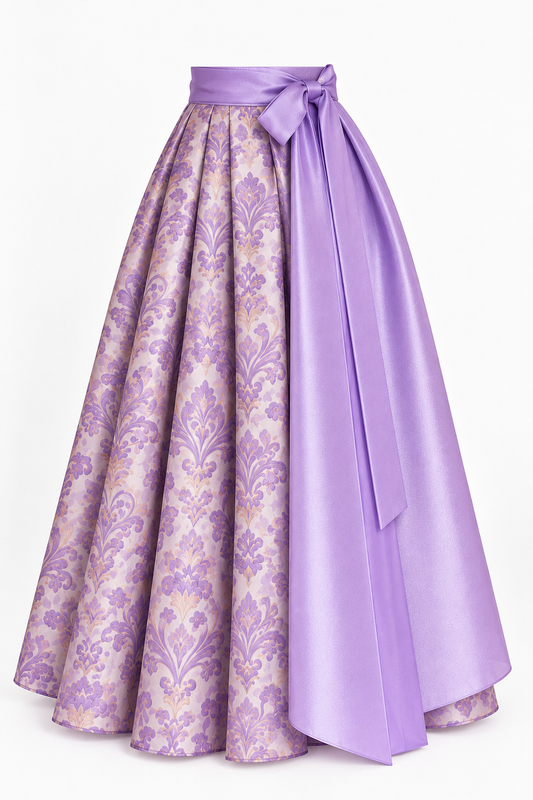 BTS Arirang Purple Modern Hanbok MAXI Skirt (Plus Size Available)