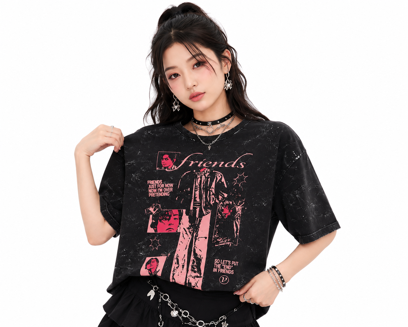 BTS V Friends Graphic T-shirt