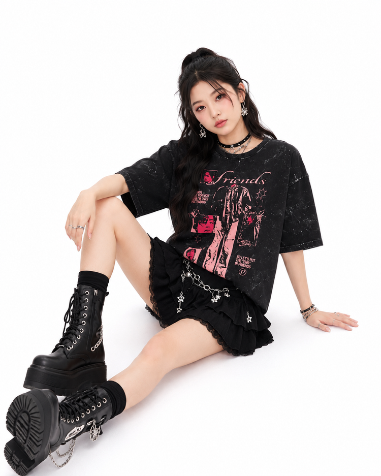 BTS V Friends Graphic T-shirt