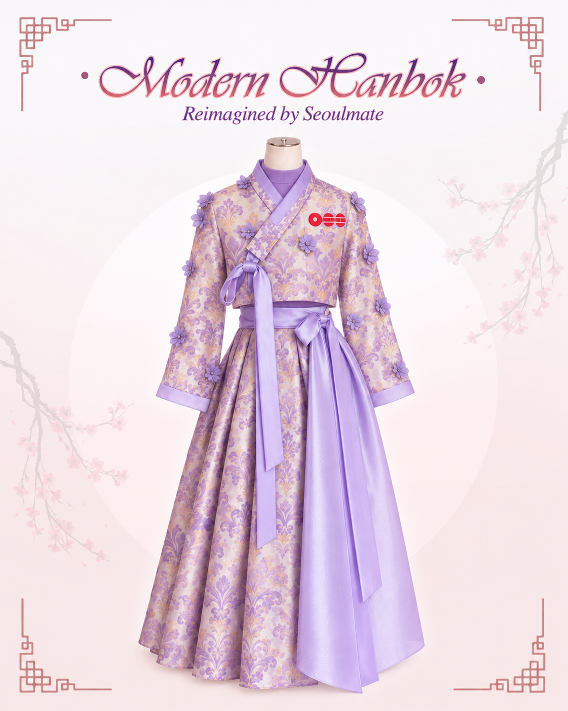 BTS Arirang Purple Modern Hanbok FULL SET (Plus Size Available)