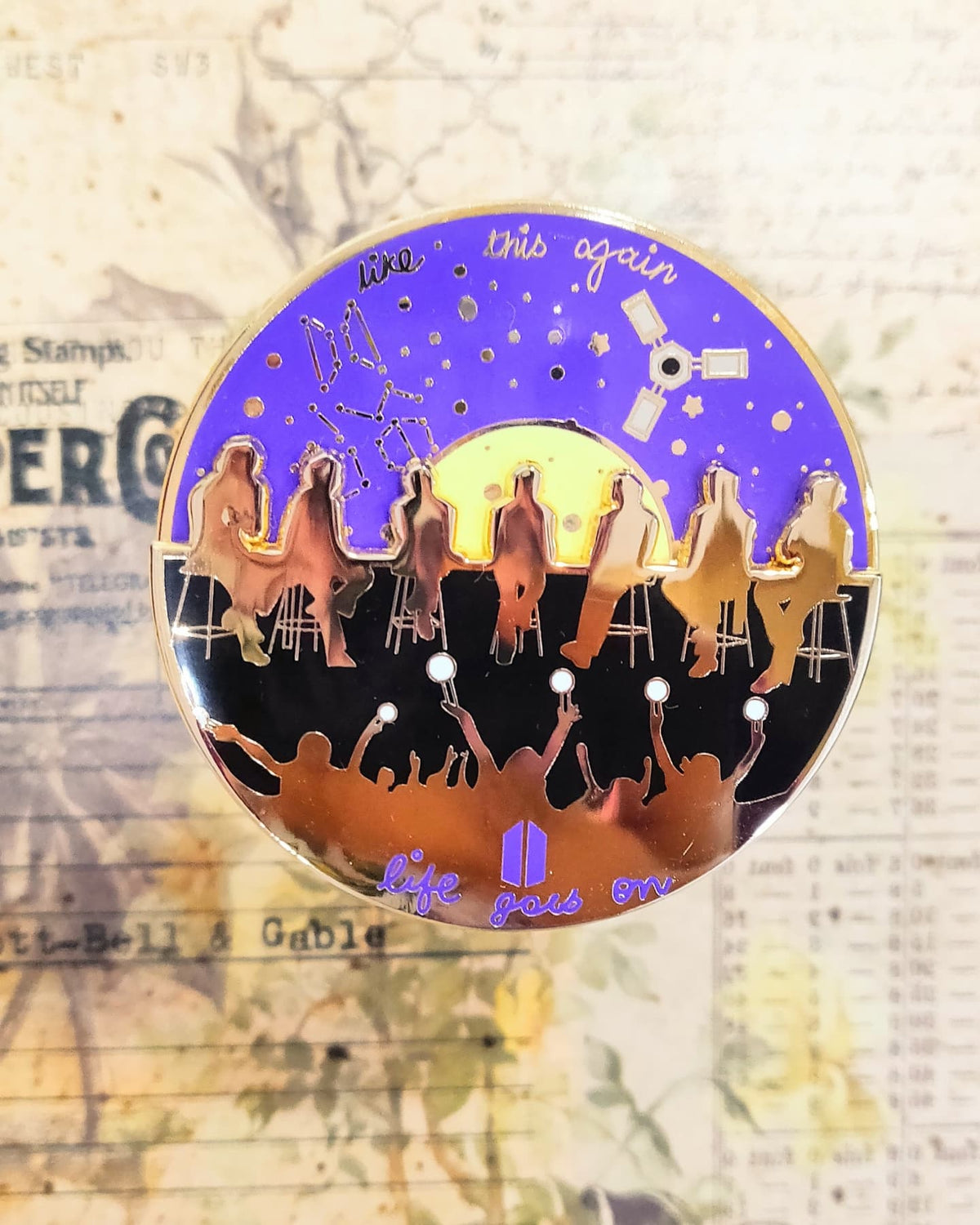 BTS Life Goes On Spinning Pin