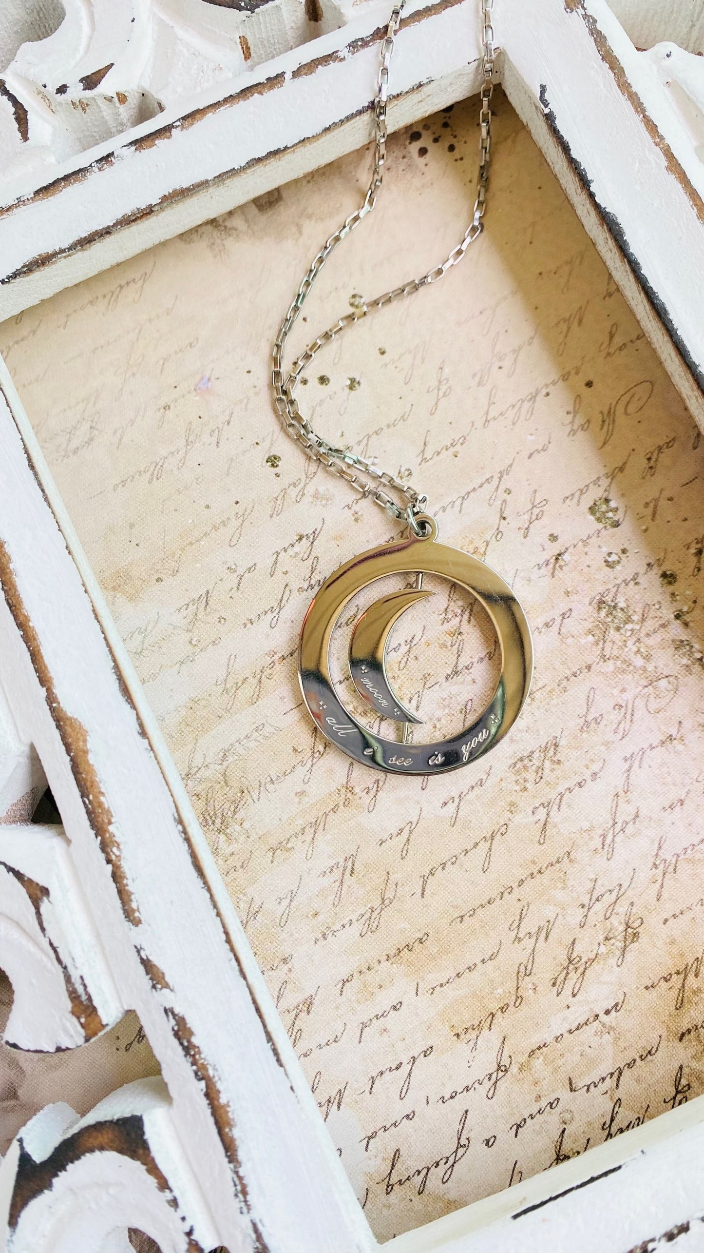BTS Jin Moon Spinning Necklace