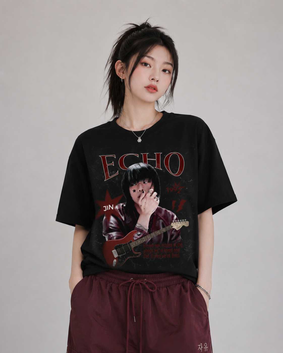 BTS Jin Echo Guitar Tshirt