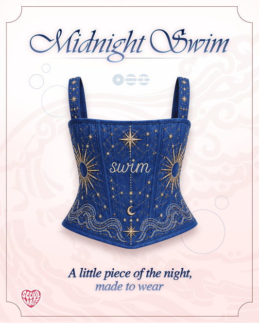 BTS Midnight Swim Corset (Plus Sizes Available)