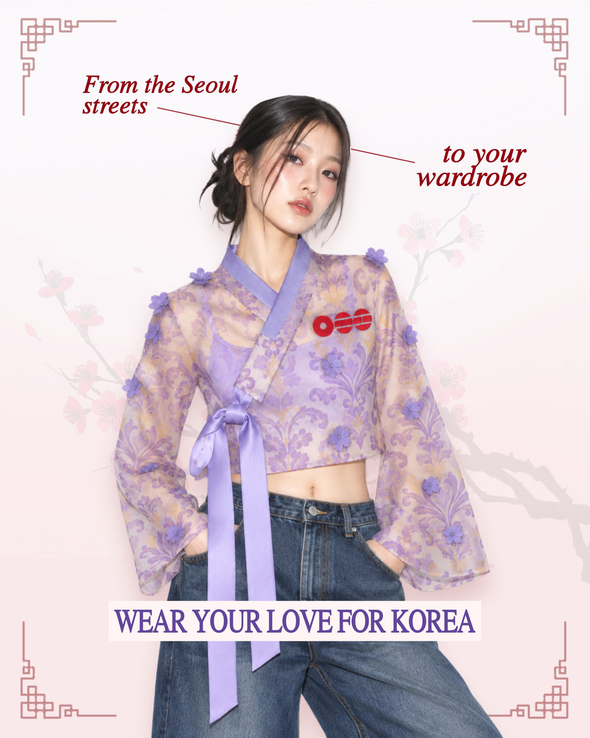 BTS Arirang Purple Modern Hanbok FULL SET (Plus Size Available)