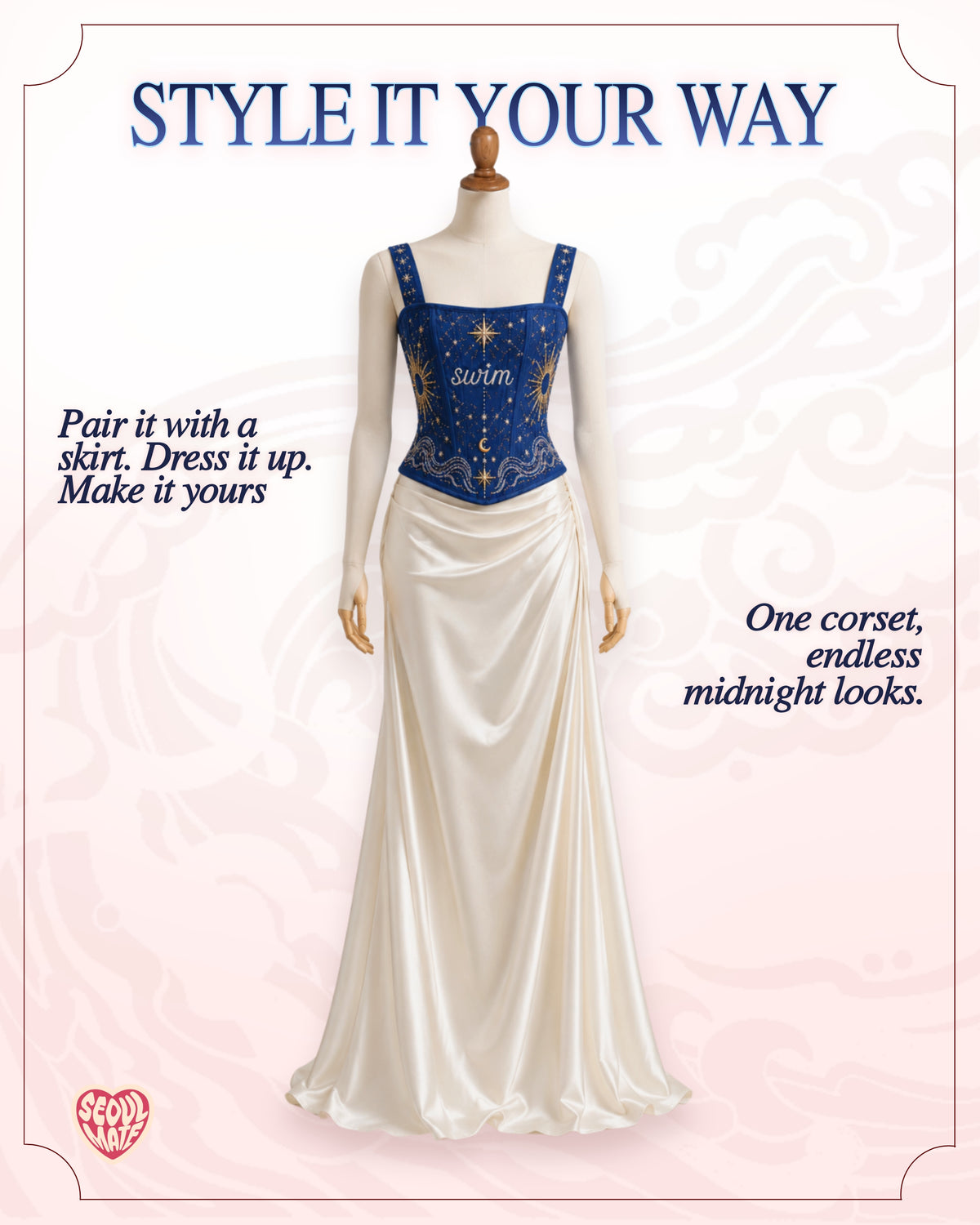 BTS Midnight Swim Corset (Plus Sizes Available)